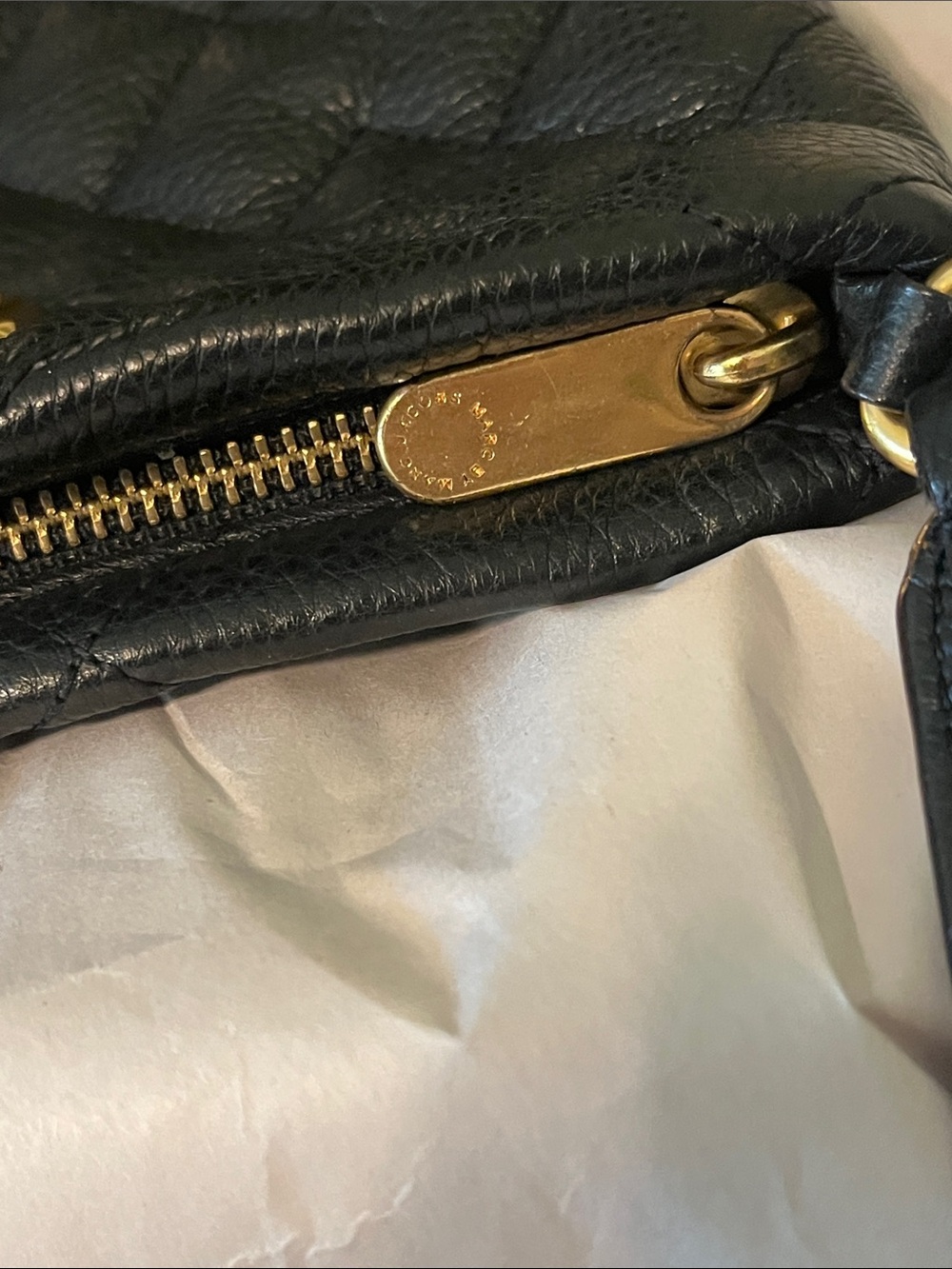 Marc by Marc Jacobs Black Quilted Pebbled Leather Crossbody - Picture 7 of 15